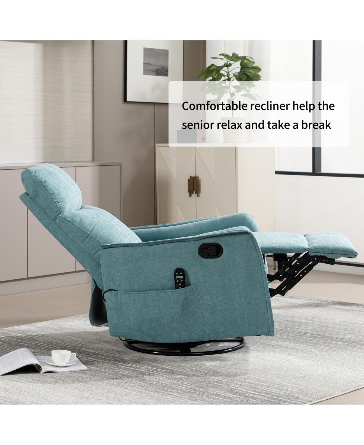 Streamdale Furniture Heat Massage Rocker Recliner Chair