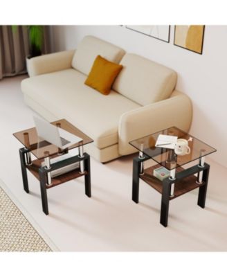  Modern Glass Tea/Coffee Table Set