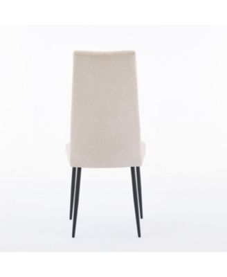 Streamdale Beige Velvet Dining Chairs (Set of 2) - Adjustable Feet
