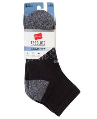 Men's Ultimate Absolute Comfort Ankle-Length Socks, 3-Packs