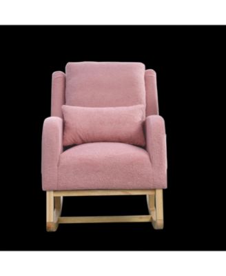 27.5" W Modern Accent High Back Living Room Casual Armchair Rocker