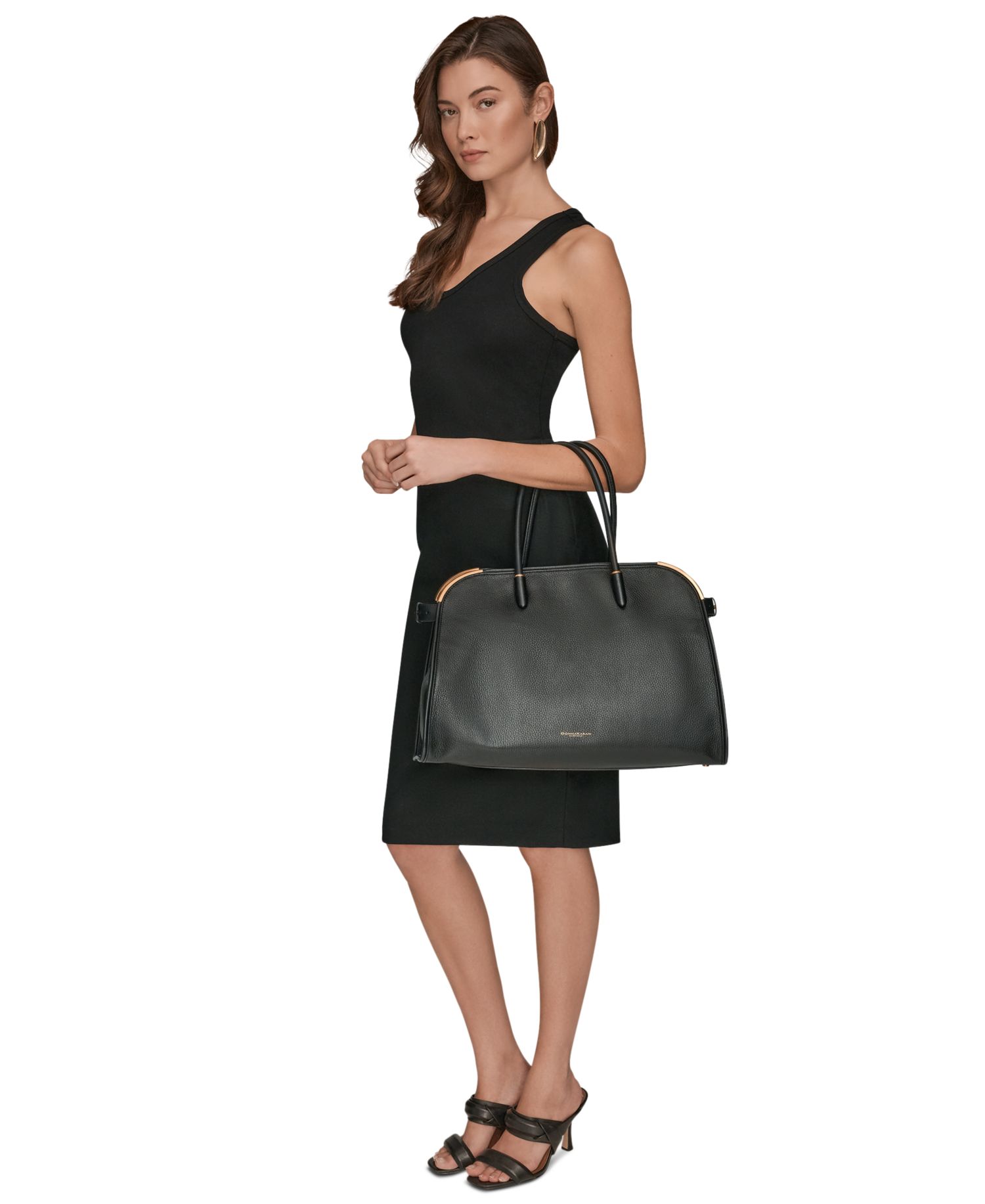 Satin Leather Tote Bag
