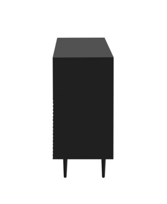 Mira 2-Drawer Modern Side Cabinets with Adjustable Shelves and Geometric Door Design