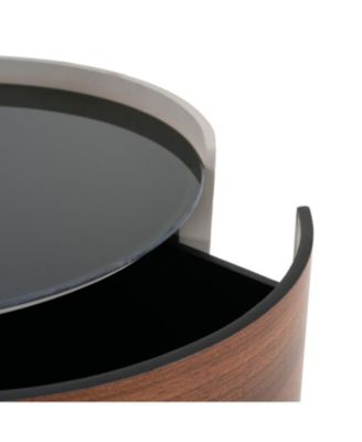 Oval Side Table - Modern Design Smart Storage