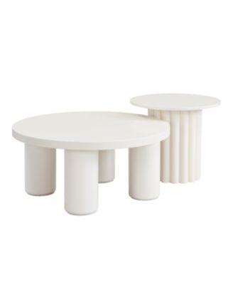 Round Coffee Table Set of 2
