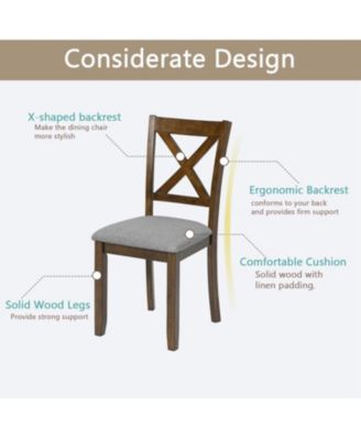 Walnut Dining Chairs Set of 4