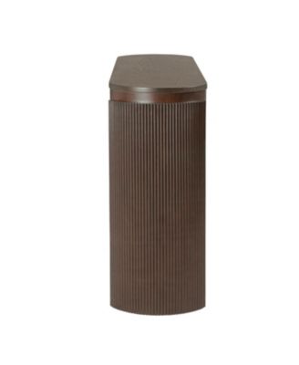 Espresso Entryway Console Table - Fluted Design & 2 Drawers