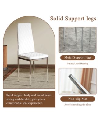 Diamond Quilted Dining Chairs (Set of 4)