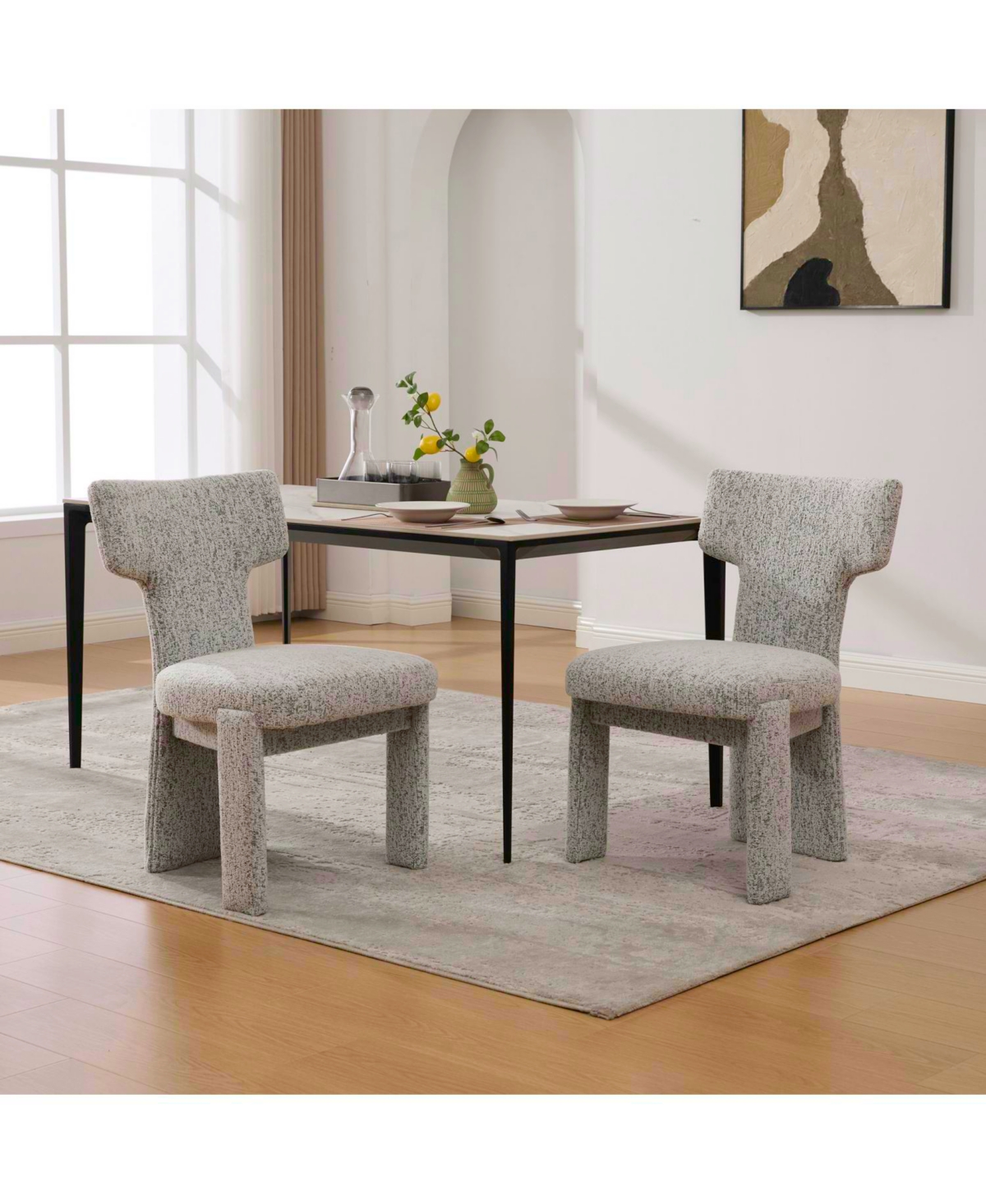 Streamdale Furniture Upholstered Chenille Dining Chairs (Set of