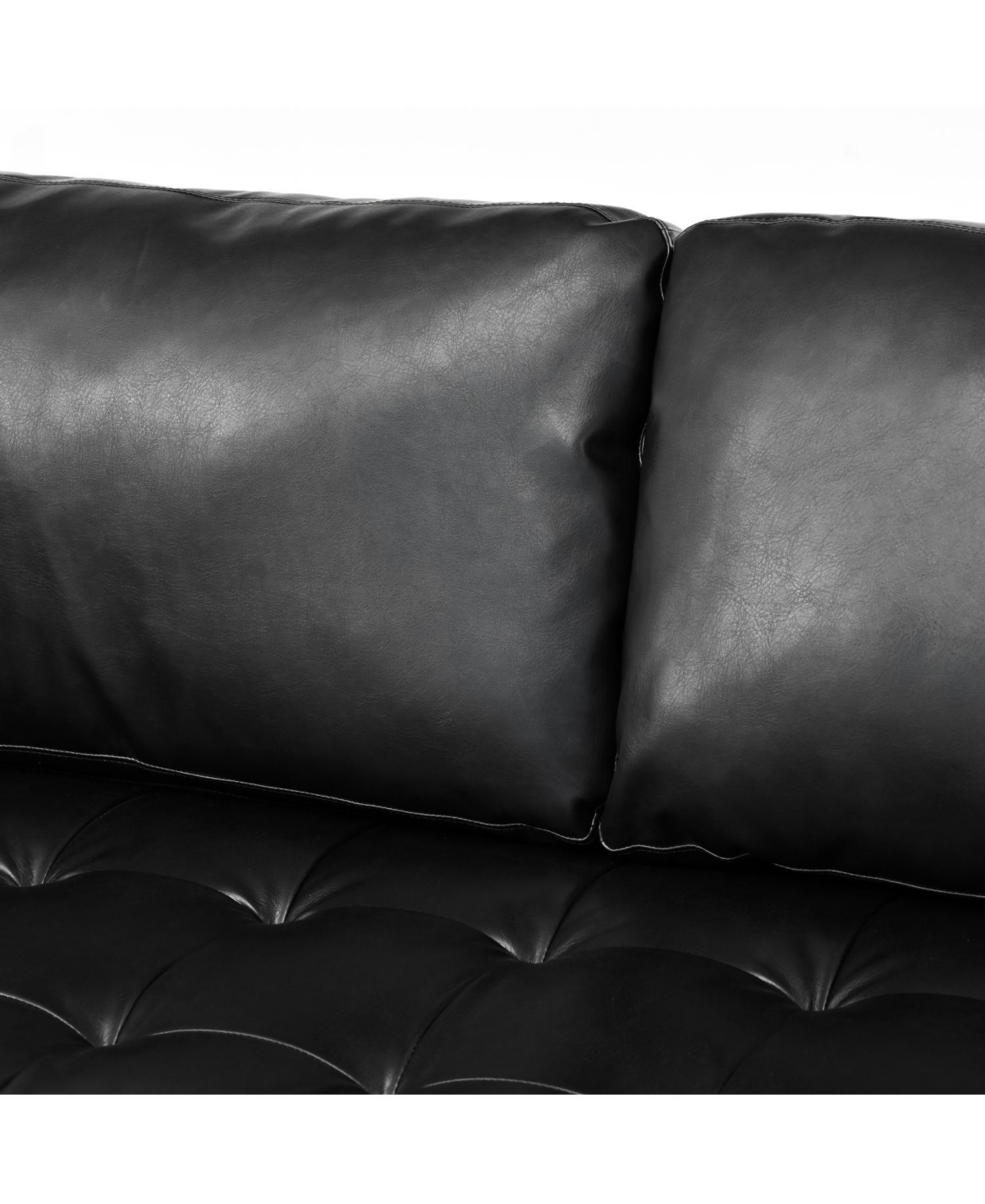 Streamdale Furniture Mid-Century Modern Tufted Sofa with Bolster Pillows