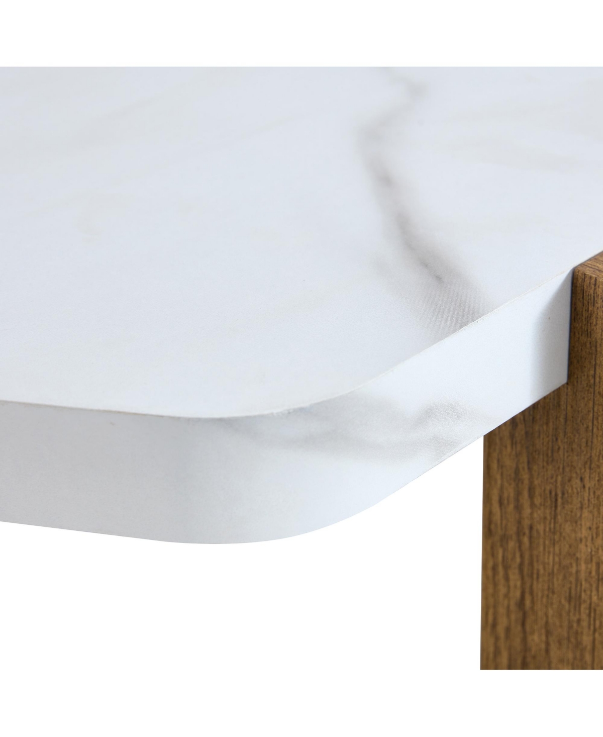 Streamdale Furniture 31" Modern Hexagonal Coffee Table, White Marble Top