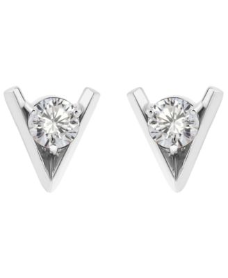 Giani Bernini Cubic Zirconia V-Cast Post Earrings Macys Exclusive - Silver 20$