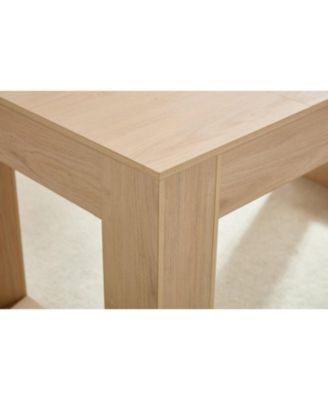 Farmhouse Dining Table for 4-6, Rectangular, Sturdy Wood Legs, Easy Assembly