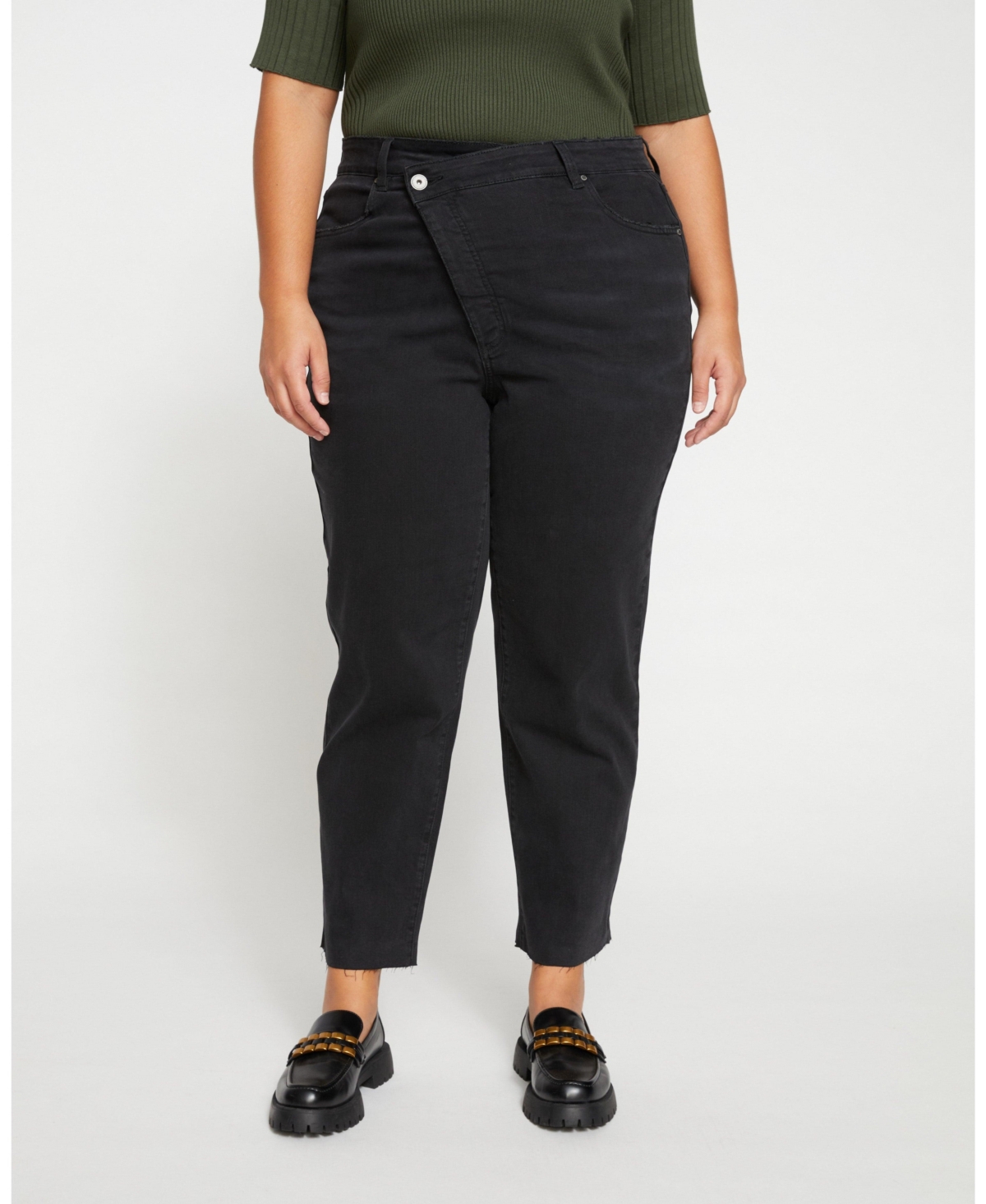 Universal Standard Women's Katie High Rise Crossover Jeans