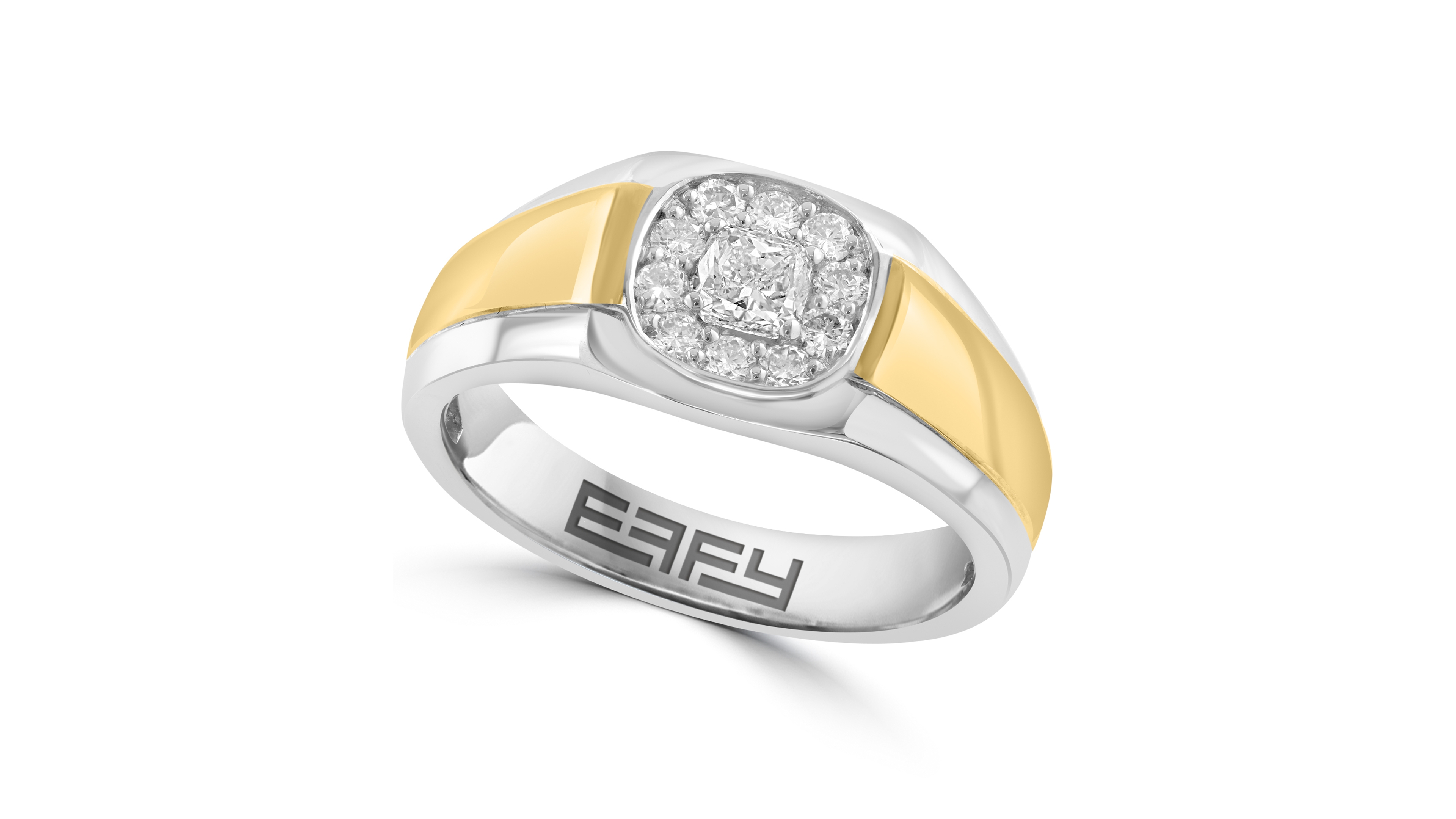 Effy Collection Men's Lab Grown Diamond Ring (5/8 ct. t.w.) in Sterling Silver