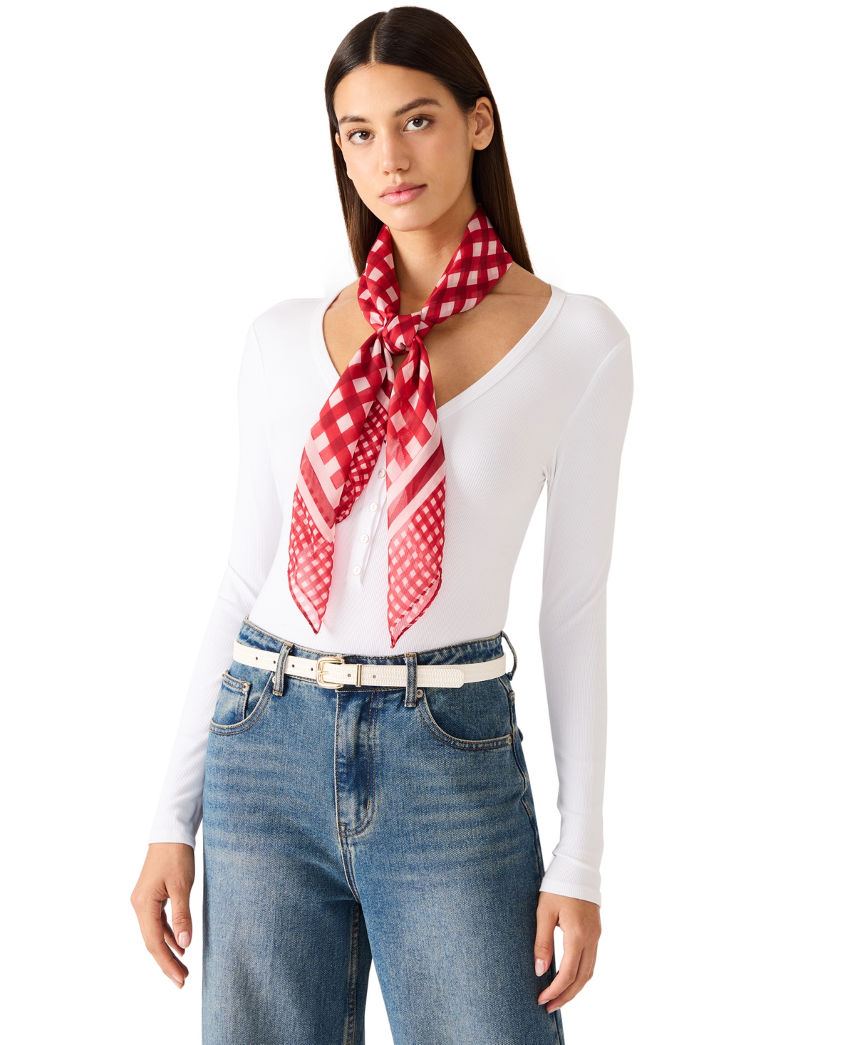 Steve Madden Gingham Square Scarf