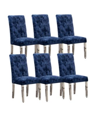 Velvet Dining Chairs (Set of 2) - Deep Blue