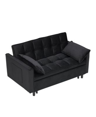 Streamdale Modern Velvet Sleeper Sofa with Pillows & Pockets