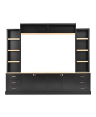  Farmhouse Entertainment Center Wall Unit for 75" TV