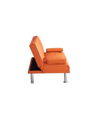 Leather Sofa Bed w/ Coffee Table