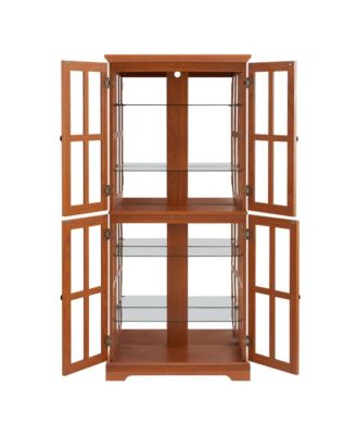 + Dark Oak + Wood/Glass + Adjustable Shelves + Curio Cabinet