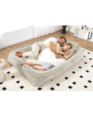 Double Dog Bed Loveseat- Extra Large Floor Couch, Adjustable.