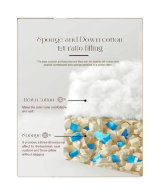 Streamdale Memory Foam 2-Seater Sofa in a Box - White