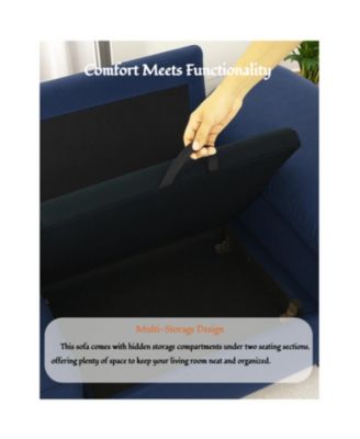 Modern Storage Loveseat Sofa - Small Space Living