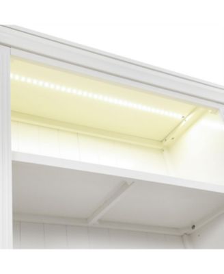 83.4" 5-Tier Bookcase with Light & Adjustable Shelves