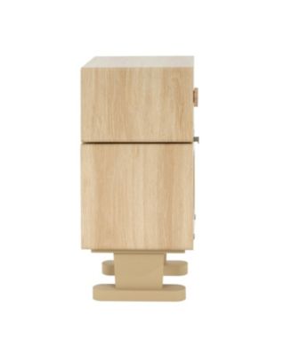 Robot Side Table with Rotating Top & Storage