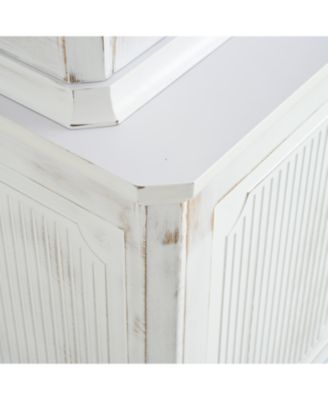 77.5" Vintage Glass Door Display Cabinet