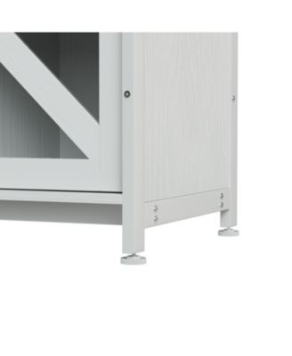 Metal Aquarium Stand with Cabinet - 80 Gallon White