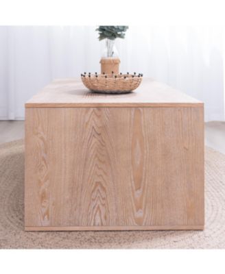 Streamdale Rustic Beaded Edge Coffee Table - Natural Finish