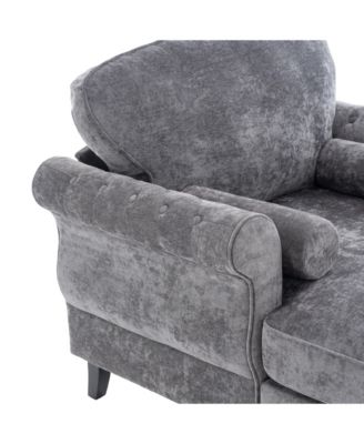 Oversized Chenille Chaise Lounge Sofa Bed