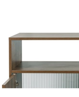 Small Kitchen Sideboard with Glass Doors & Drawers