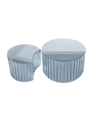 Luxury Silver Mirror Coffee Table - Modern Living Room