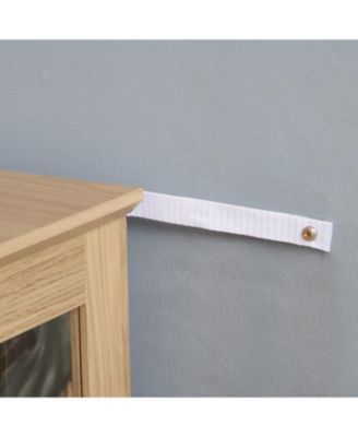 Lighted Glass Curio Cabinet - Light Oak