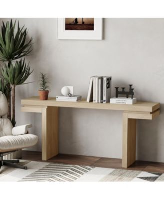  66" Wide Wood Console Table - Distressed Oak