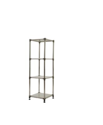 Korean 4-Tier Stainless Steel Shelving Unit (49"H x 14.9"W