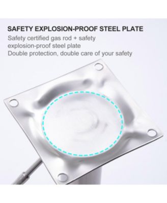 Titanium Leather Bar Stool, Swivel Adjustable Height