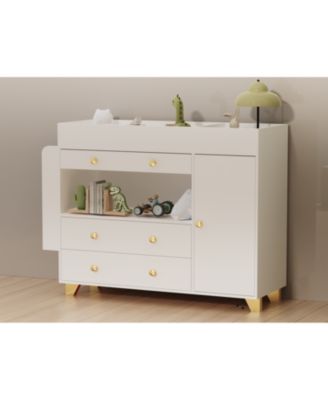 Streamdale Modern Changing Table Dresser - 3 Drawers, White