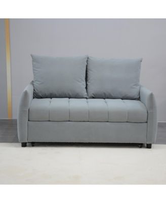 3-in-1 Velvet Sleeper Sofa with Storage