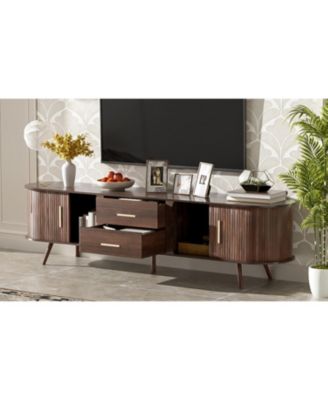 Mid-Century Modern TV Stand for 80" TV