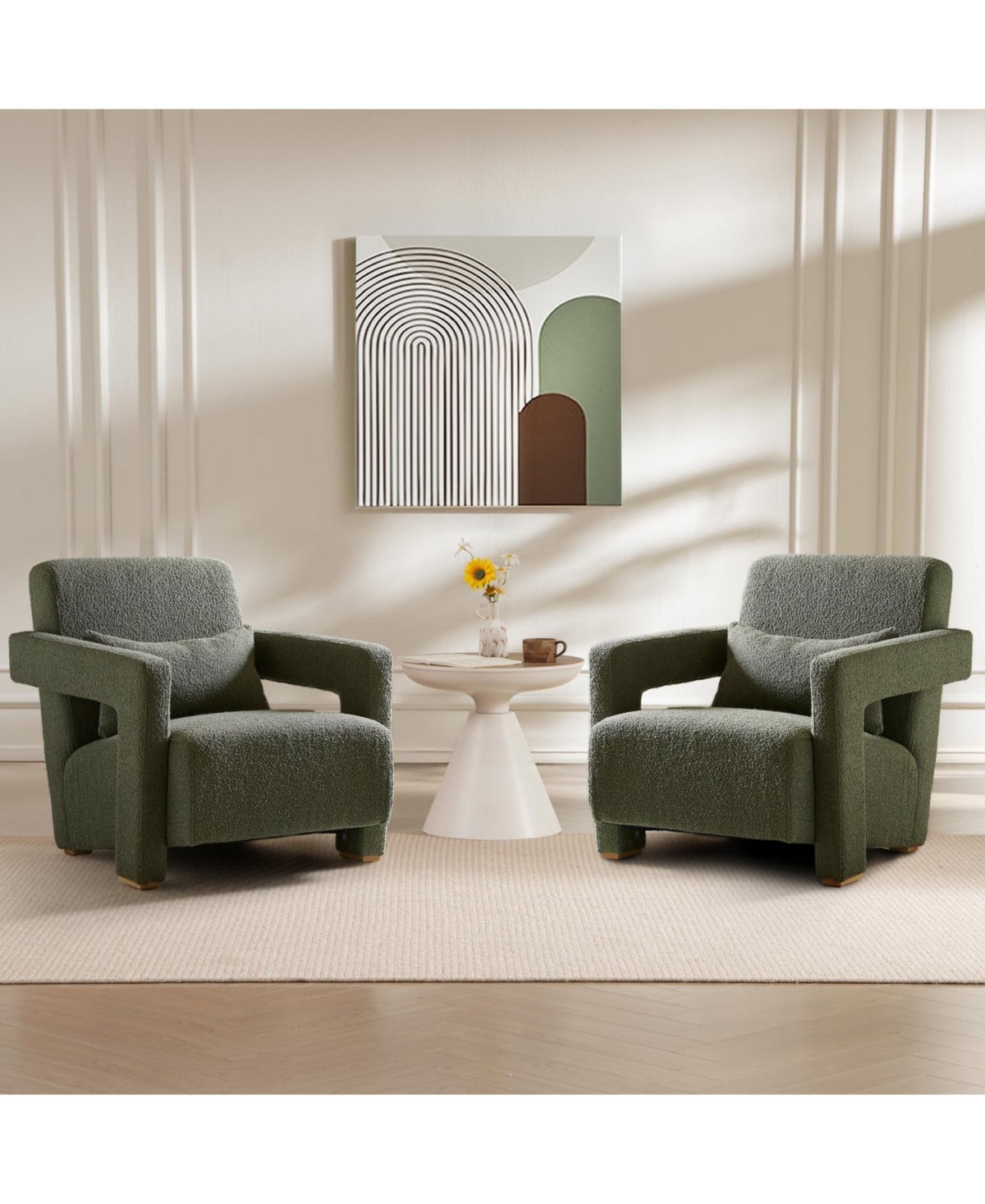 Streamdale Furniture Comfy 3-Seat Sofa with Wooden Legs Retro Style for Living Room and Study