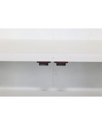 27" White Tower Cabinet - Rustic Wood Sideboard