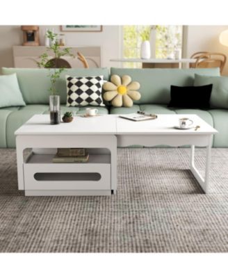 3-in-1 Deformed Coffee Table with Storage