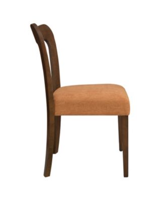 Dining Chair Without Arm(walnut+caramel) Set of 2