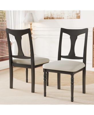 Extendable Dining Table Set with 6 Upholstered Chairs