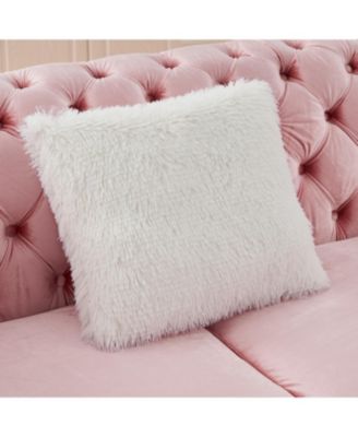 L-Shaped Chesterfield Velvet Sectional Sofa, Gold Accents, 5 Pillows