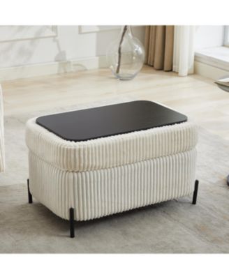 Corduroy Storage Ottoman